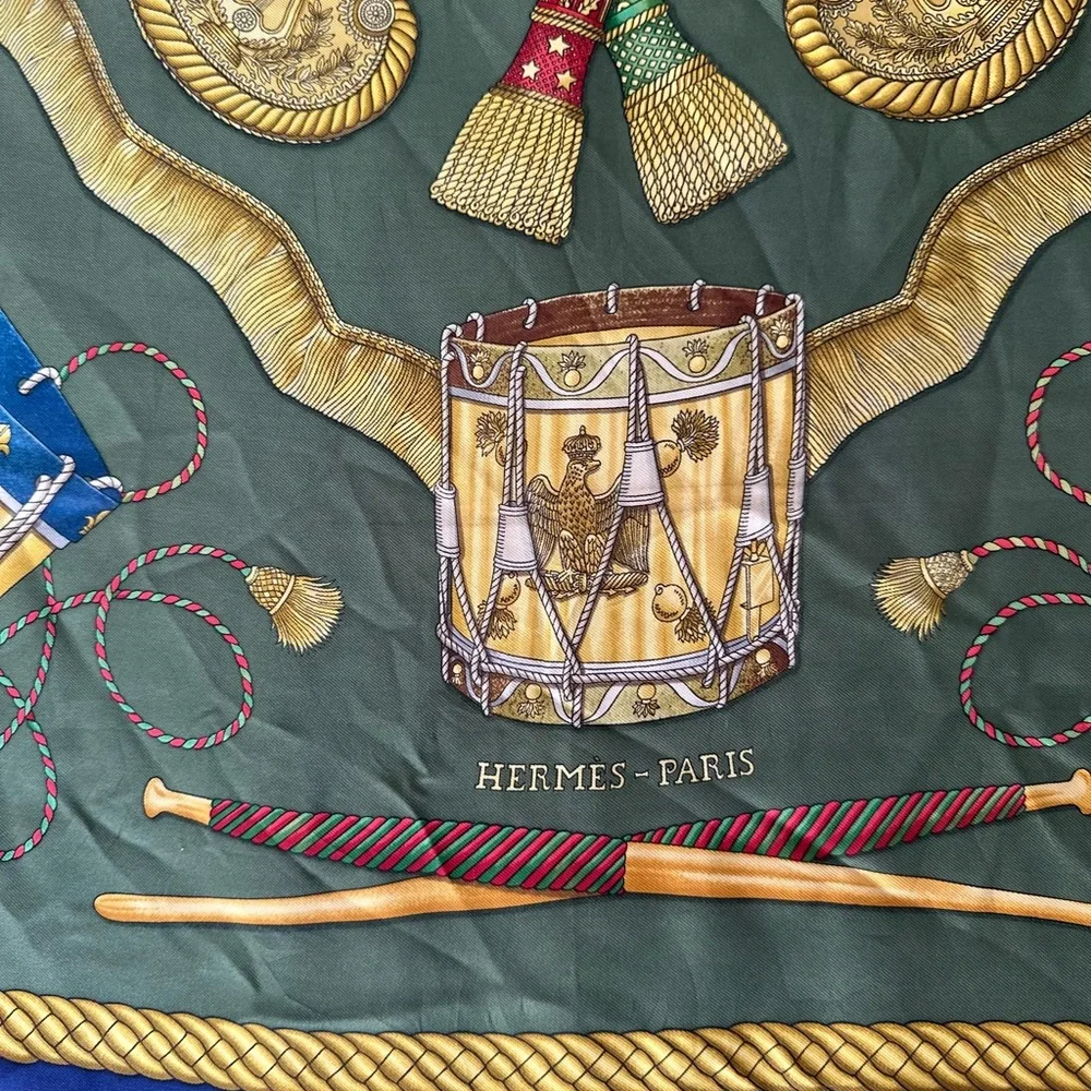 Hermes scarf les Tambours - Picture 11 of 15